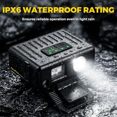 Ultra-Light (1.16oz) LED Clip on Hat Light with Motion Sensor - USB-C Rechargeable Cap Light, 5 Modes with Red Light, IPX6 Waterproof Headlamp for Fishing Hands-Free Clip-on Light(Black) in Saudi Arabia