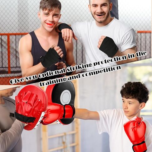 3-in-1 Boxing Gloves and Punching Mitts Set Kids Boxing Equipment Set for Youth Karate Muay Thai Taekwondo MMA in Kuwait