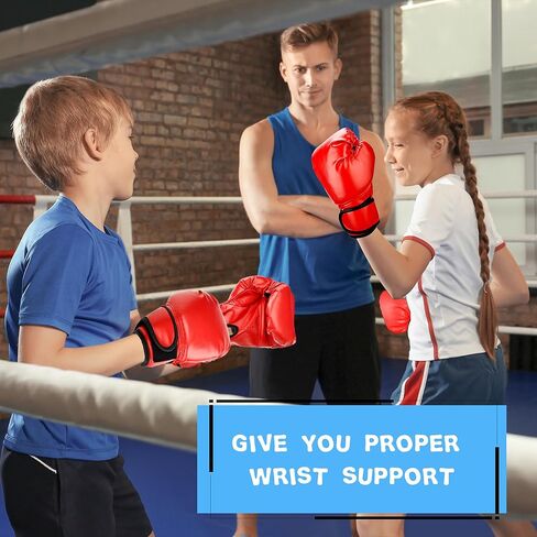 3-in-1 Boxing Gloves and Punching Mitts Set Kids Boxing Equipment Set for Youth Karate Muay Thai Taekwondo MMA in Kuwait