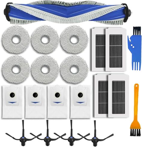 Deebot Replacement Parts Compatible with Ecovacs DEEBOT X5 PRO Omni Robot Vacuum Cleaner with Mop Function, Main Brush, Side Brushes, Hepa Filters, Mopping Pads, Dust Bags in Kuwait