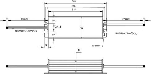 Adjustable Mist Waterproof Switching Power Supply 200W36V Six-Head Atomization Plate Atomization Head in Kuwait
