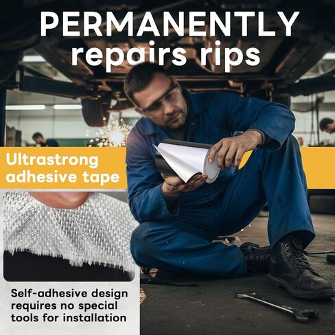 شريط YINTTIAN بطول 6 بوصات RV Underbelly، رقعة إصلاح مقاومة للماء شديدة التحمل للمظلة، قماش القنب، الخيمة، الشراع وغطاء القارب، رقعة إصلاح خارجية للمنزل المحمول RV Camper، شريط التماس الدائم in Kuwait