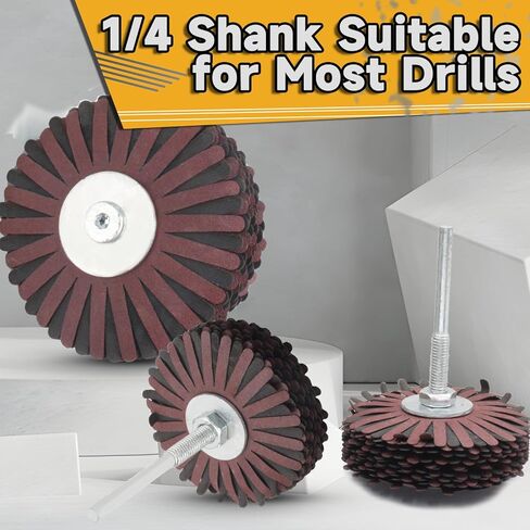 400 Grit Abrasive Cloth Flap Wheel, 1/4 Shank Flap Wheel for Carving, Polishing in Saudi Arabia