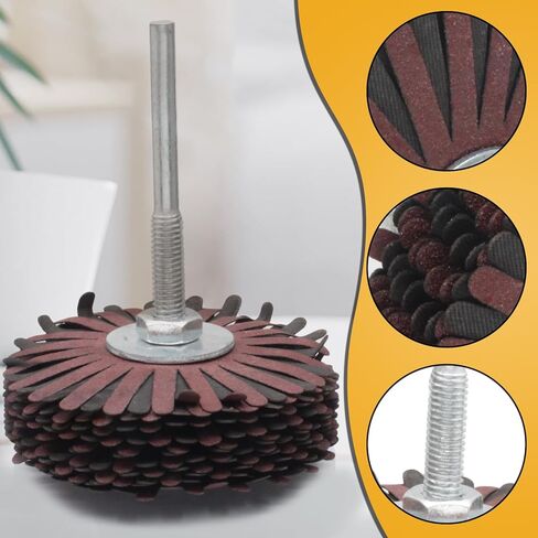400 Grit Abrasive Cloth Flap Wheel, 1/4 Shank Flap Wheel for Carving, Polishing in Saudi Arabia