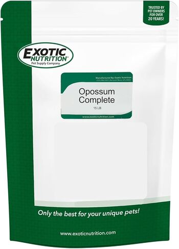 Exotic Nutrition Opossum Complete - Nutritionally Complete Healthy Pellet Diet - Food for Short-Tailed & Virginia Opossums (1 lb.) in Kuwait