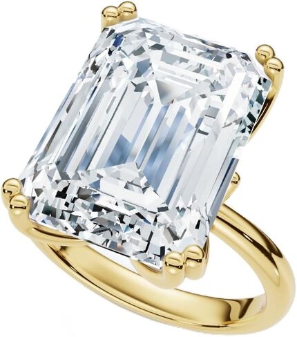 P3 POMPEII3 Pompeii Certified 10Ct Emerald Cut Diamond Solitaire Engagement Ring 14k Gold Lab Grown (F/G,VS1-VS2) in Saudi Arabia