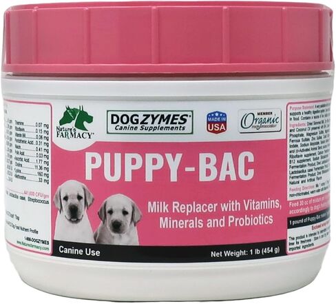 Dogzymes Puppy-Bac (2 رطل) بديل الحليب مع الكائنات الحية الدقيقة والإنزيمات 441 مليون CFU/Gram Mix 1:4 in Kuwait