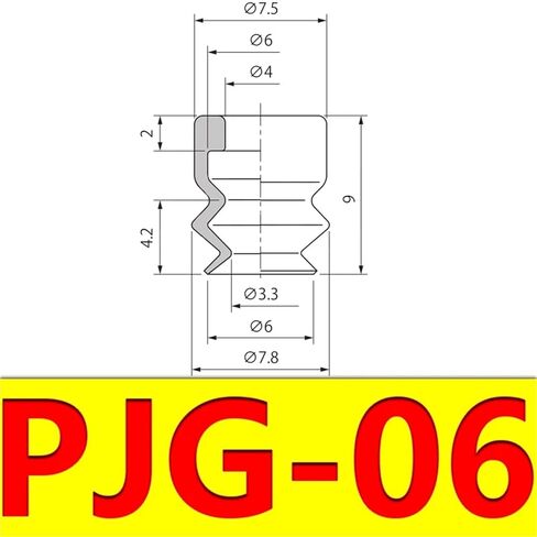 10Pcs Vacuum Suction Cup Robot Accessories Double Layer Silicone Material Powerful Suction Nozzle Industrial Heavy Duty PJG(PJG-06,Black) in Saudi Arabia