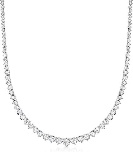 Ross-Simons 5.00 ct. t.w. Graduated Lab-Grown Diamond Tennis Necklace in Sterling Silver in Saudi Arabia