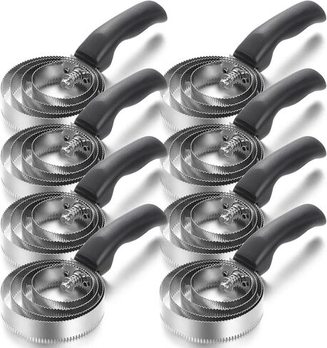 Tanlade 8 Pack 4 Rings Curry Comb Horse Brush Metal Curry Brush Reversible Stainless Steel Curry Comb Horse Brush Scraper with Comfortable Grip for Cow Sheep Pet Dog Goat Horse, Blue in Saudi Arabia