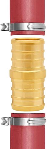 Uenede 28PCS LF Brass 1/2 Inch PEX Coupling Barb Crimp Pipe Tube Fitting Kit (8PCS Straight + 8PCS Elbow + 8PCS Tee + 4PCS 4-Way) in Saudi Arabia