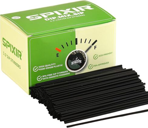 Stir Sticks, Coffee Stirrer Straw, Black Cocktail Straws 7.87-inch, 1000pcs Plastic Straws Disposable, Swizzle Sticks for Cocktails or Coffee & Drinks in Saudi Arabia