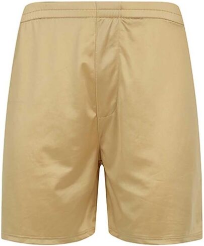 Mens Satin Boxers Lounge Shorts Solid Color Sleepwear Casual Silky Pajama Shorts Mid Waist Athletic Gym Short Pants in Saudi Arabia