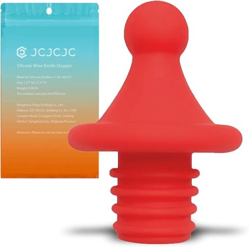 Silicone "Hat" Wine Stopper for Wine Bottles, Tight Bottle Sealer to Keep Wine Fresh, Cute Fun Stoppers for Wine Lovers - Standard Bottles Are Applicable, 1.57 * 2.17in (Dark Magenta) in Kuwait