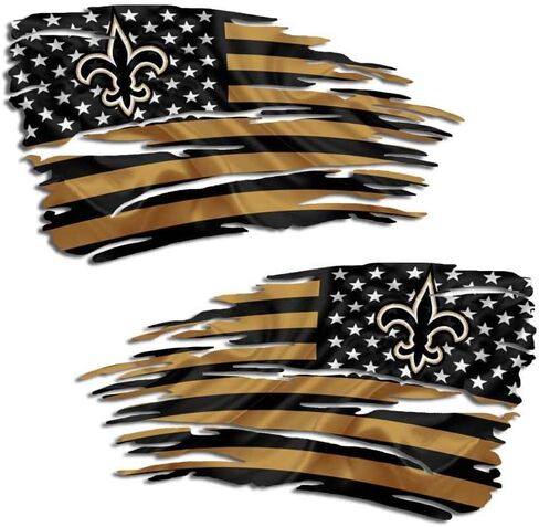 New Orleans Tattered Decal Set Louisiana Fleur De Lis Distressed Football Sticker in Kuwait