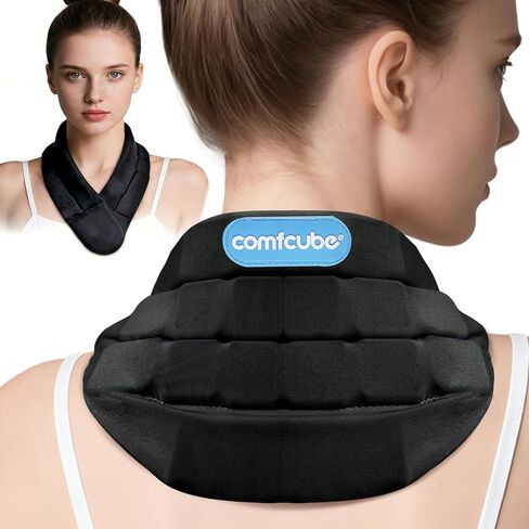 Comfcube Neck Ice Pack Wrap for Cervical Pain and Cooling, 2 Hours Long Lasting Cold Ice Pack for Neck Injuries, Reusable Flexible Cold Pack for Hot Weather, Hot Flashes, Surgery, Office Pressure in Saudi Arabia