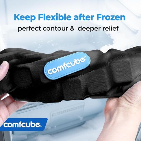 Comfcube Neck Ice Pack Wrap for Cervical Pain and Cooling, 2 Hours Long Lasting Cold Ice Pack for Neck Injuries, Reusable Flexible Cold Pack for Hot Weather, Hot Flashes, Surgery, Office Pressure in Saudi Arabia