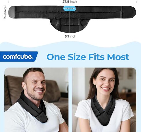 Comfcube Neck Ice Pack Wrap for Cervical Pain and Cooling, 2 Hours Long Lasting Cold Ice Pack for Neck Injuries, Reusable Flexible Cold Pack for Hot Weather, Hot Flashes, Surgery, Office Pressure in Saudi Arabia