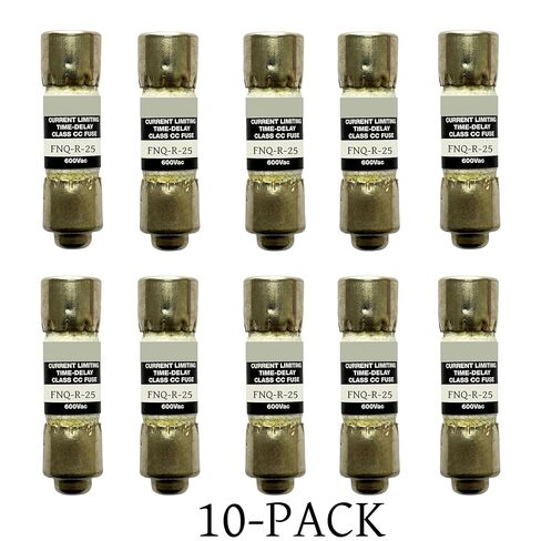 10 عبوات جديدة FNQ-R-25 FNQ-R-25A FNQ-R 25A 600Vac صمام تأخير الوقت، FNQ-R-25A فئة CC صمام تحديد التيار in Kuwait