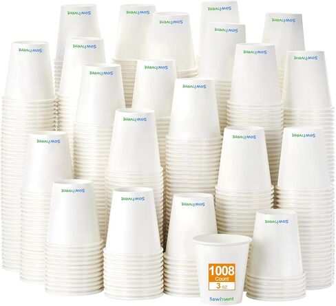 3 oz 600 Count Small Disposable Paper Cups, Mini Sample White Espresso Cups, Multipurpose for Bathroom, Mouthwash, Events & Picnics in Kuwait