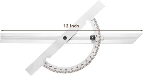 12" Steel Protractor Angle Finder Sliding Bevel Gauge Metal Protractor for Construction Jobs, Cabinet-Making and Fine Carpentry, Measuring Tool for Carpenters & Woodworking Hobbyists in Kuwait