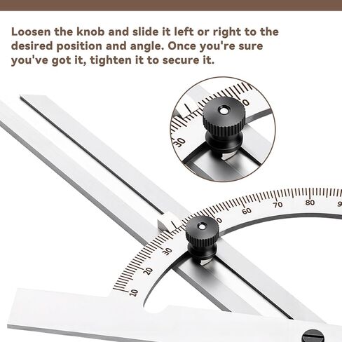 12" Steel Protractor Angle Finder Sliding Bevel Gauge Metal Protractor for Construction Jobs, Cabinet-Making and Fine Carpentry, Measuring Tool for Carpenters & Woodworking Hobbyists in Kuwait
