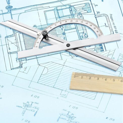 12" Steel Protractor Angle Finder Sliding Bevel Gauge Metal Protractor for Construction Jobs, Cabinet-Making and Fine Carpentry, Measuring Tool for Carpenters & Woodworking Hobbyists in Kuwait