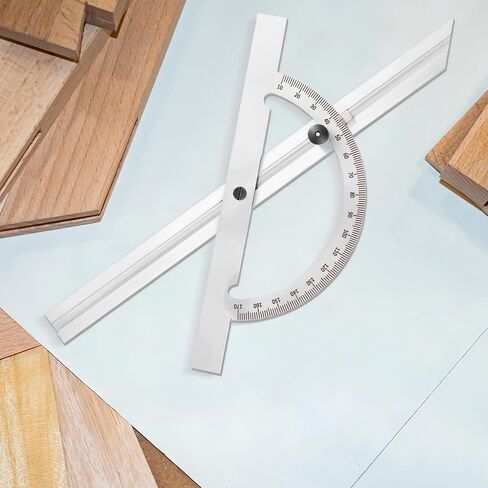 12" Steel Protractor Angle Finder Sliding Bevel Gauge Metal Protractor for Construction Jobs, Cabinet-Making and Fine Carpentry, Measuring Tool for Carpenters & Woodworking Hobbyists in Kuwait
