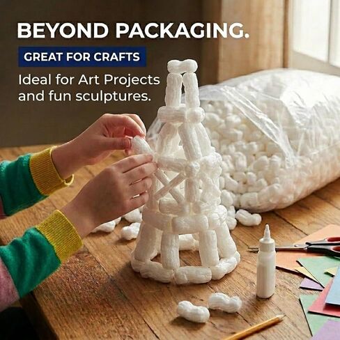 Aviditi 7NUTSW 7 Cubic Feet Loose Fill Packing Peanuts, White in Saudi Arabia