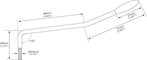Banworks Imperial UNF #10-32 Thread Tremolo Arm Whammy Bar with 4.8mm (3/16") Thread Diameter for Tremolo Bridges of Fender Classic Vibe Strat ST Made in American/Mexican JT/YB-03 Black in Saudi Arabia