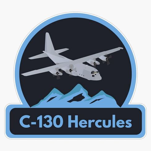 HOF Trading Air Force C-130 Hercules ملصق فينيل ملصق مضاد للماء للكمبيوتر المحمول جدار نافذة ملصقات للسيارة متعددة الأشكال 5in، HOF-VETERAN-STICKERS-1857 in Kuwait