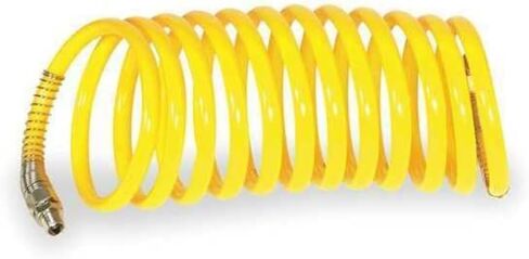 3/8" ID x 12 ft Nylon Coiled Air Hose 165 PSI YL, Mfr: 1VEJ1-A in Kuwait