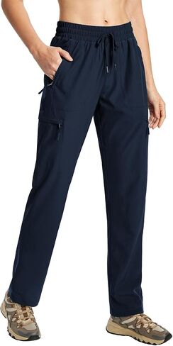 KWZ Women's Hiking Pants Lightweight Cargo Pants Quick Dry Water Resistant Travel Casual Safari Golf Athletic Pants in Kuwait