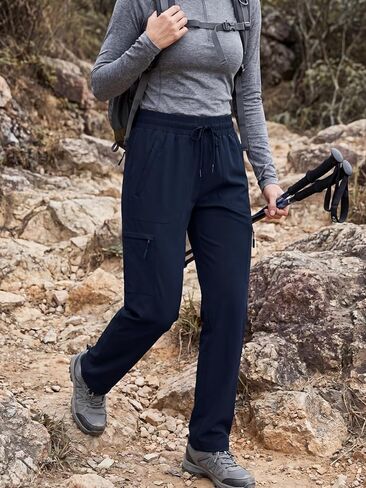 KWZ Women's Hiking Pants Lightweight Cargo Pants Quick Dry Water Resistant Travel Casual Safari Golf Athletic Pants in Kuwait