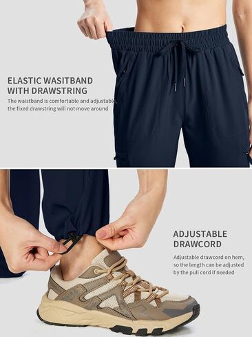 KWZ Women's Hiking Pants Lightweight Cargo Pants Quick Dry Water Resistant Travel Casual Safari Golf Athletic Pants in Kuwait