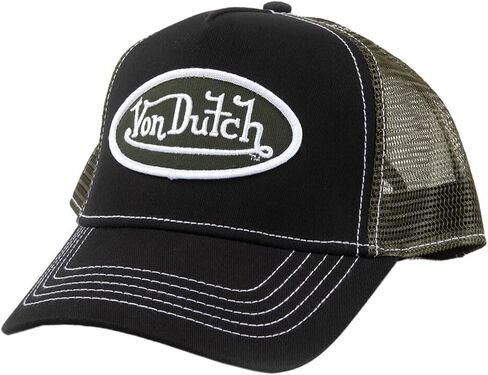 قبعة سائقي الشاحنات الأساسية من Von Dutch للجنسين، باللون الأسود in Kuwait