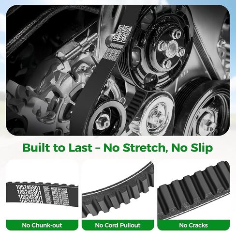 10L0L Starter Generator Belt & Drive Belt for Club Car Precedent 2015-Up Carryall Golf Cart with Subaru EX40 Engine, OEM#105245801,105205401, 47539338001 in Kuwait