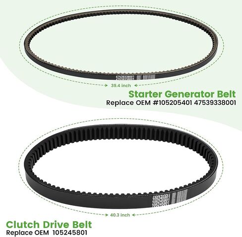 10L0L Starter Generator Belt & Drive Belt for Club Car Precedent 2015-Up Carryall Golf Cart with Subaru EX40 Engine, OEM#105245801,105205401, 47539338001 in Kuwait