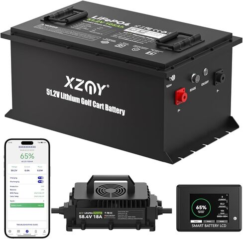 36V Lithium Battery Golf Cart, 36 Volt Lithium Battery for Golf Cart with Exclusive Fire Arrestor, Vibration-Resistant Structure, 10 Years Lifespan 36V LiFePO4 Battery in Kuwait
