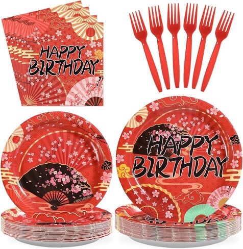 96 PCS Rose Gold Party Supplies لوحات عيد ميلاد سعيدة ومكافحة مناديل أطباق ورق الذهب الوردية لوحات التخلص من الأغطية الحفلات مجموعة للبنات 1/2 في الشوط الأول إلى حفل عيد ميلاد واحد. in Kuwait