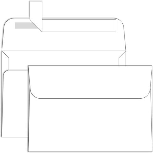 Ohuhu A7 Printable White 5x7 Envelopes 100 Pack - Quick Self Seal, for 5x7 Cards, Perfect for Christmas Cards, Weddings, Invitations, Photos, Graduation, Baby Shower, 5.25 x 7.25 inches in Saudi Arabia