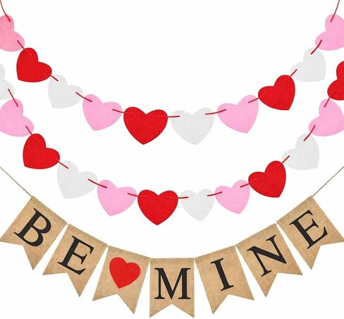 لافتة عيد الحب ، لا يوجد DIY Love Garland و Be Be Banner Banner ، لافتة عيد الحب الرومانسية مع القلوب ، كن لي لافت in Kuwait