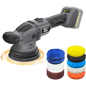 VERVEWAVE Cordless Buffer Polisher Kit for Dewalt 20V Battery (No Battery), 6-Inch Orbital Car Polisher Variable Speed 1800—5500 RPM, 17PCS Polishing Accessories, for Car Polishing/Waxing (Tool Only) in Saudi Arabia