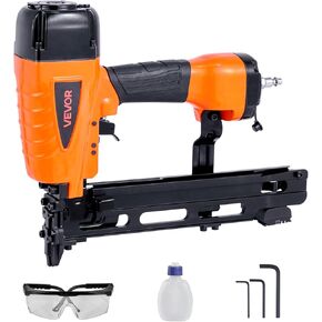 VEVOR Pneumatic Staple Gun, 16 Gauge 7/16-inch Medium Crown Pneumatic Stapler 1" to 2" Length, 70-120PSI Heavy Duty Air-Powered Staple Gun for Roof Decking, Wall Sheathing, Fencing and Subflooring in Kuwait