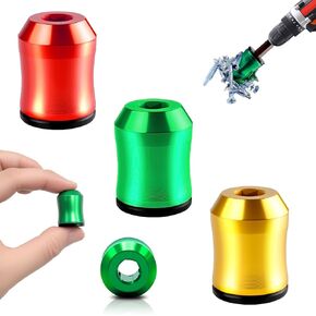 3PCS Magnetic Screw Holder,1/4" Hex Strong Screwdriver Head Magnetic Ring | Removable Household Tool screwdriver magnetizer,for Screwdrivers&Power Bits,Mechanics,Carpenters,Household Repairs in Saudi Arabia