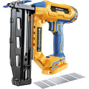 Ecarke Finish Nailer 16 مقياس متوافق مع بطارية Dewalt 20V، 3/4 إلى 2-1/2 بوصة مسمار براد مستقيم لاسلكي، تعديل خالٍ من الأدوات، مسدس أظافر أوضاع إطلاق مزدوجة لإنهاء العمل، أداة فقط، 5.7 رطل in Kuwait