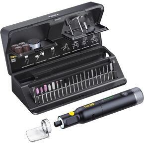 Fanttik F2 Pro Kit Cordless Rotary Tool Kit, Strong Motor, 5 Variable Speed, 25000 RPM, 44 Accessories, for 3D Printed Sanding, Polishing, Drilling, Carving, Cutting DIY Crafts in Flip-Top Case in Kuwait