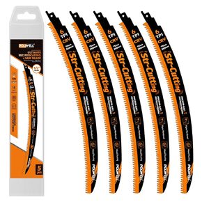 POLIWELL 15 Inch Reciprocating Saw Blade 3 Pcs 6TPI Japanese Teeth | Wood Pruning Saw Blades Ideal for Tree Trimming. Made of Japanese Teeth for Wood Cutting & Branch Pruning + 6TPI in Saudi Arabia
