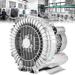 High-Pressure Regenerative Vortex Blower,Regenerative Blower Electric Air Pump, High Efficiency for Air Blowing or Suction, Centrifugal Blower for Fish Tank and Industrial Use，（250W/9.5KPa/4 in Kuwait
