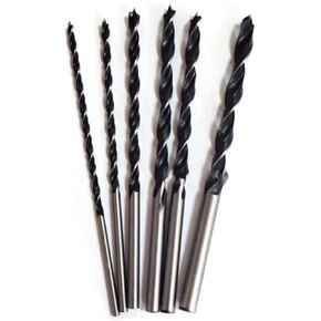 Wood Drill Bit Long 7.9inch (200mm) 6 pcs Brad Point Drill bit Set Wood Twist Drill Bits (5/32" - 1/2") 4-12 mm for Plywood Plastic Woodworking DIY in Kuwait
